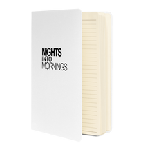 Load image into Gallery viewer, Nights into Mornings White Hardcover Notebook
